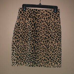 Nicole Miller Leopard Print Pencil Skirt